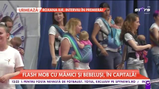 Flash Mob, în Capitală! Mămicile dansează în timp ce își poartă bebelușii în brațe