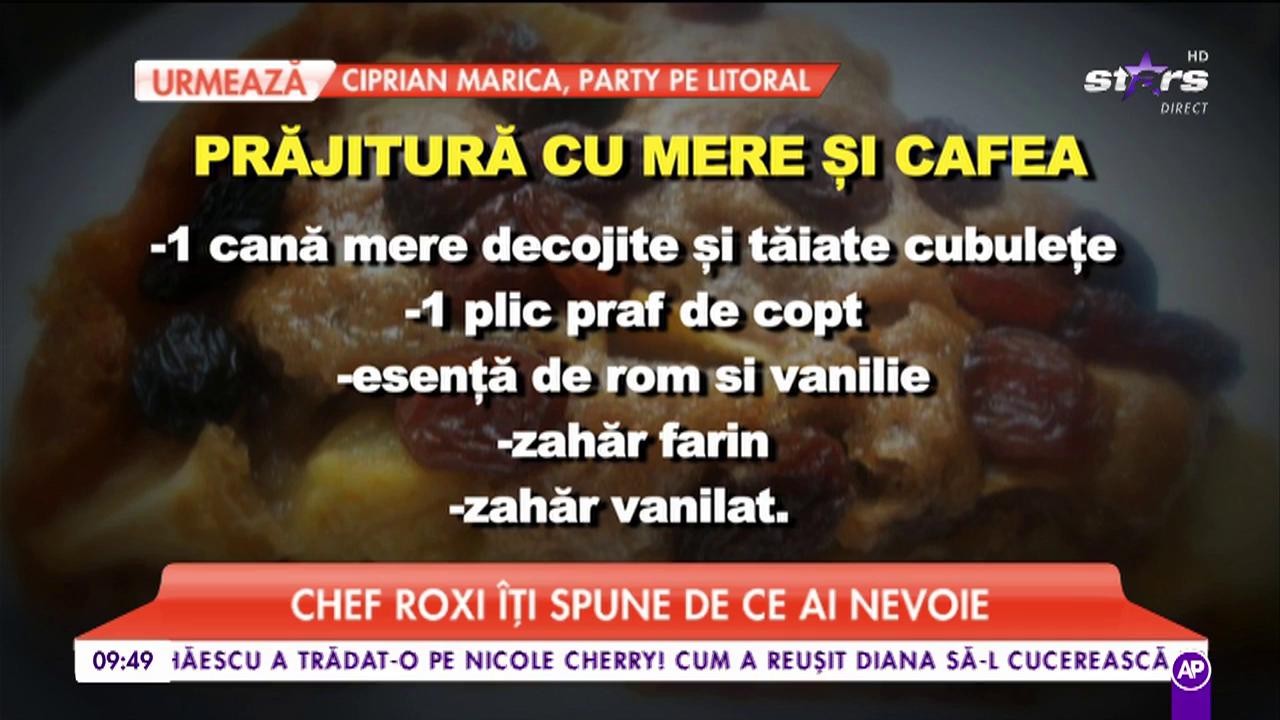 Roxi ne pregătește „Prăjitură cu mere și cafea”