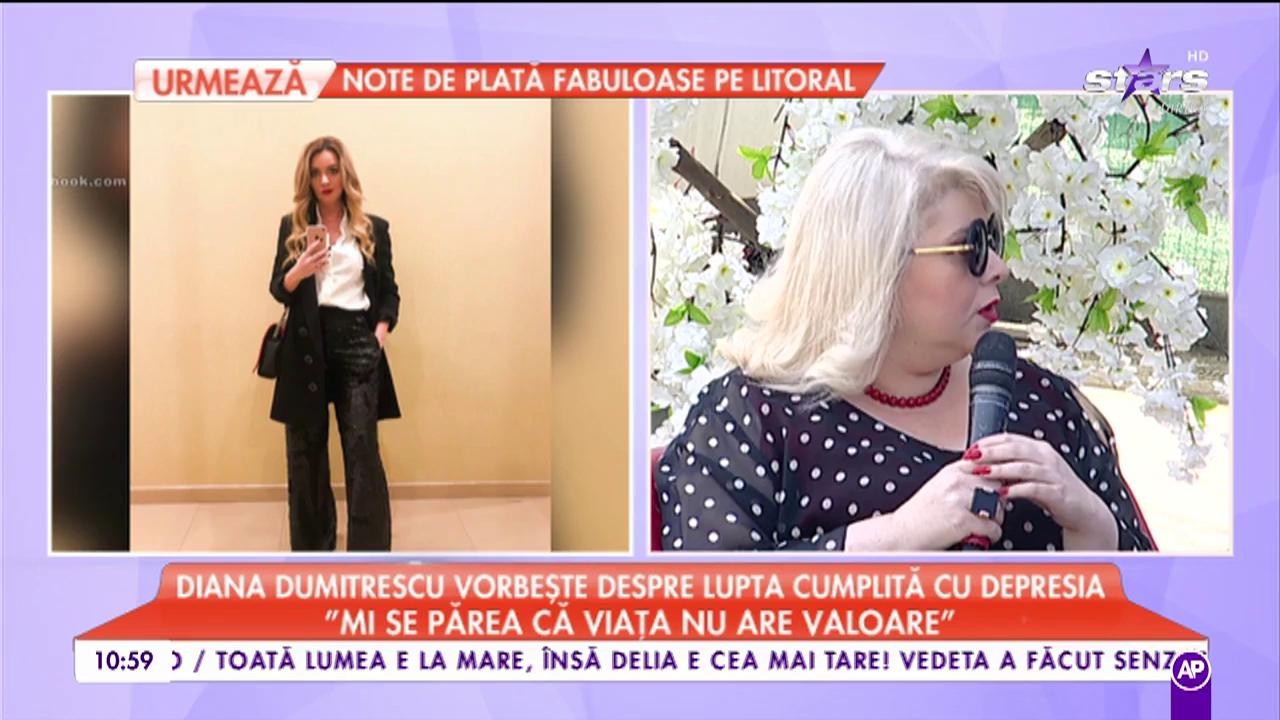 Diana Dumitrescu a luptat cu depresia: ”Mi se părea că viața nu are valoare”