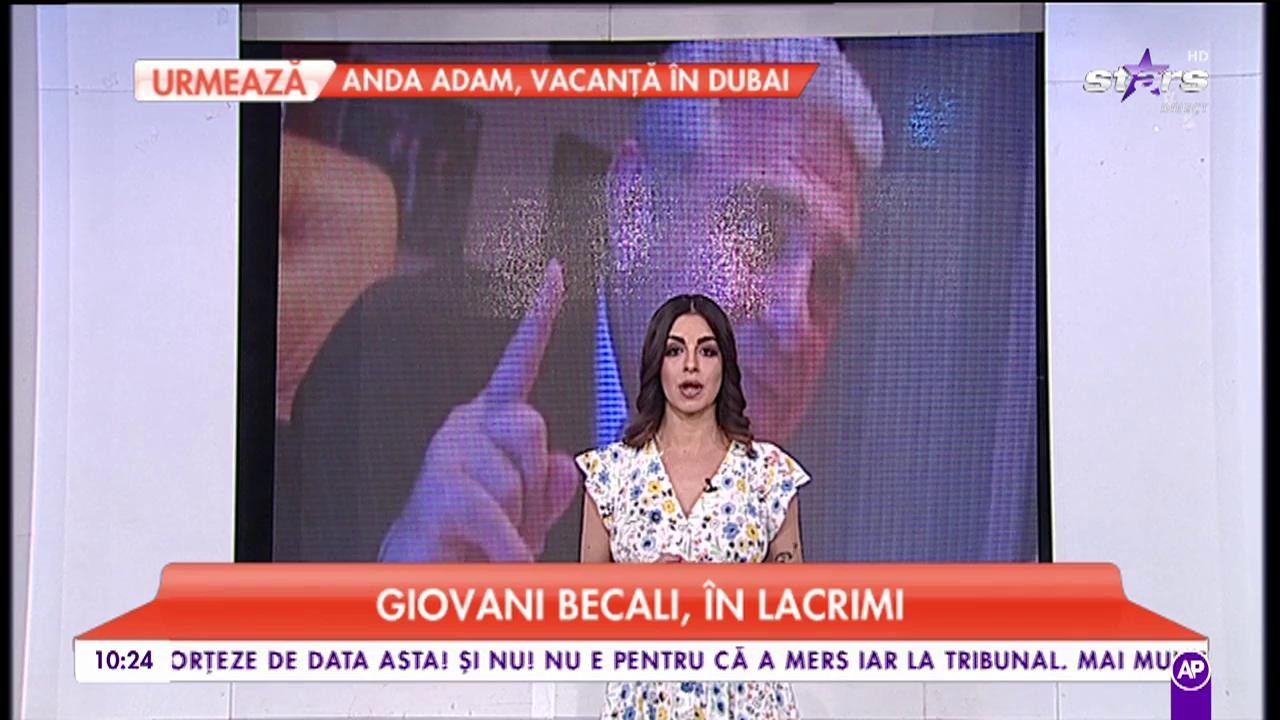 Giovani Becali, în lacrimi