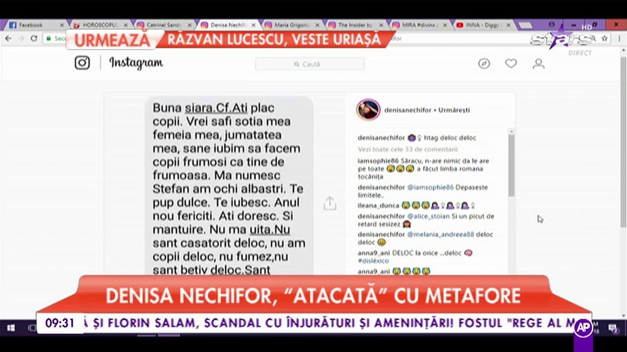 Denisa Nechifor, ”atacată” cu metafore. Cum vor bărbații să o cucerească pe Instagram