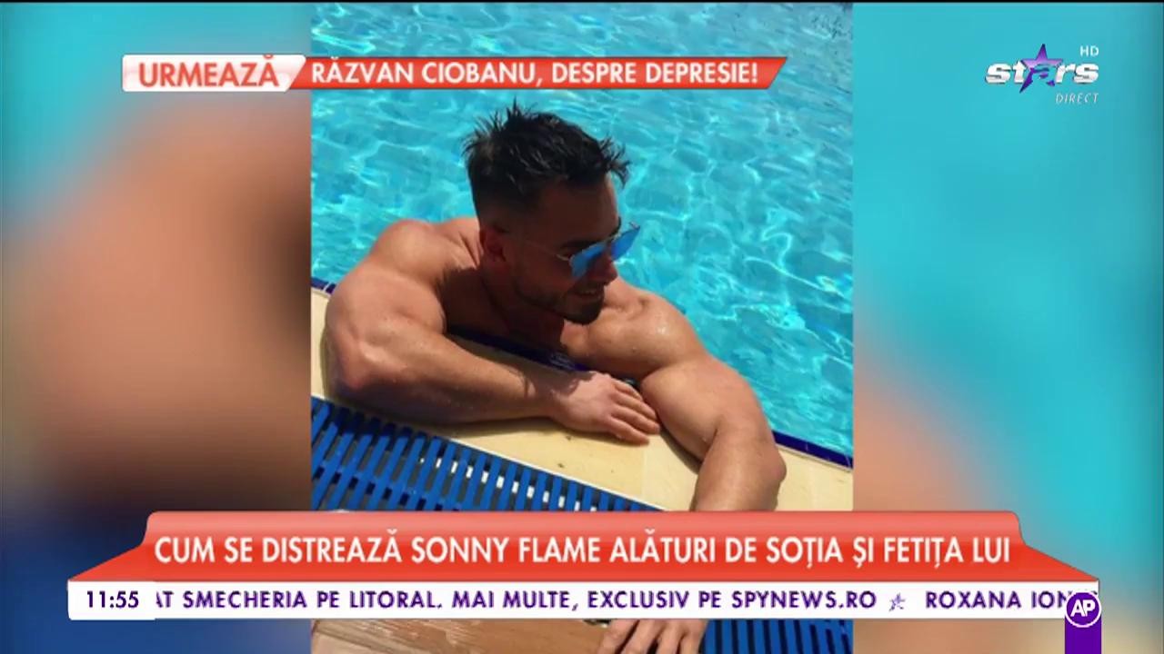 Vacanță de vis &icirc;n Turcia. Cum se distrează Sonny Flame alături de soția și fetița lui