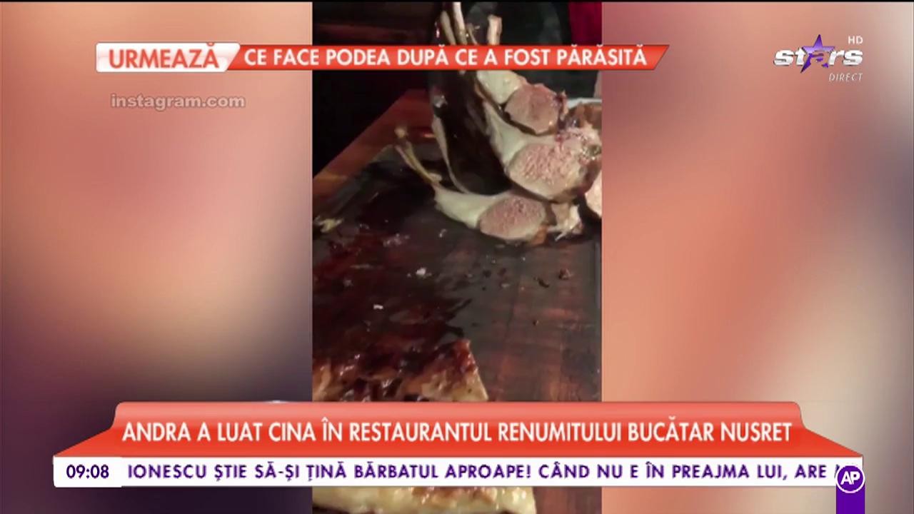 Andra a luat cina în restaurantul renunmitului bucaătar nusret