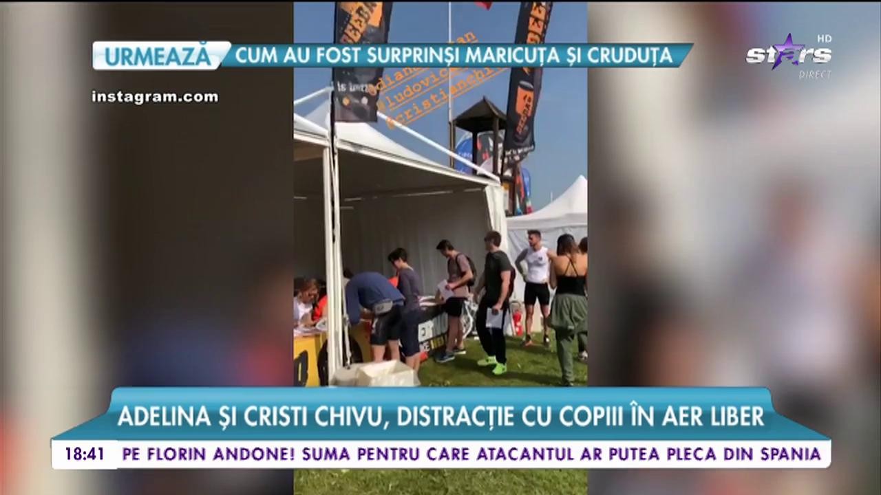 Adelina și Cristi Chivu, distracție cu copiii &icirc;n aer liber. Au luat parte la un concurs faimos &icirc;n Italia