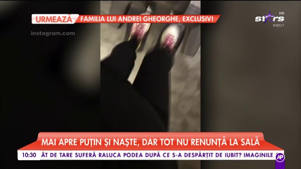 „Eba” mai are puțin și naște, dar tot nu renunță la sală