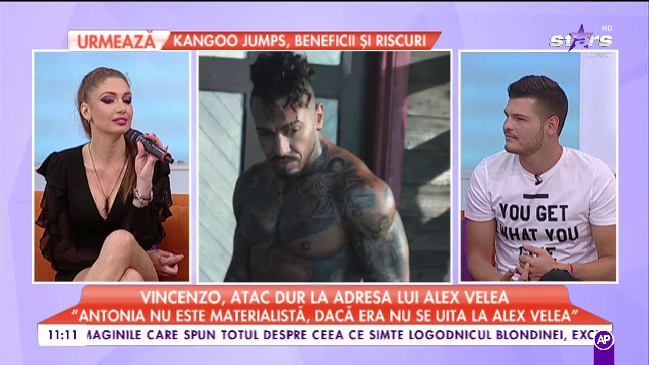 Vincenzo, atac dur la adresa lui Alex Velea: &bdquo;Antonia nu e materialistă, dacă era nu se mai uita la Alex Velea&rdquo;
