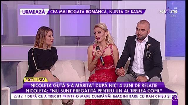 Nicoleta Guță și noul ei soț, &icirc;n platoul Agenția VIP: &rdquo;Am &icirc;nceput relația la două luni după ce ne-am căsătorit
