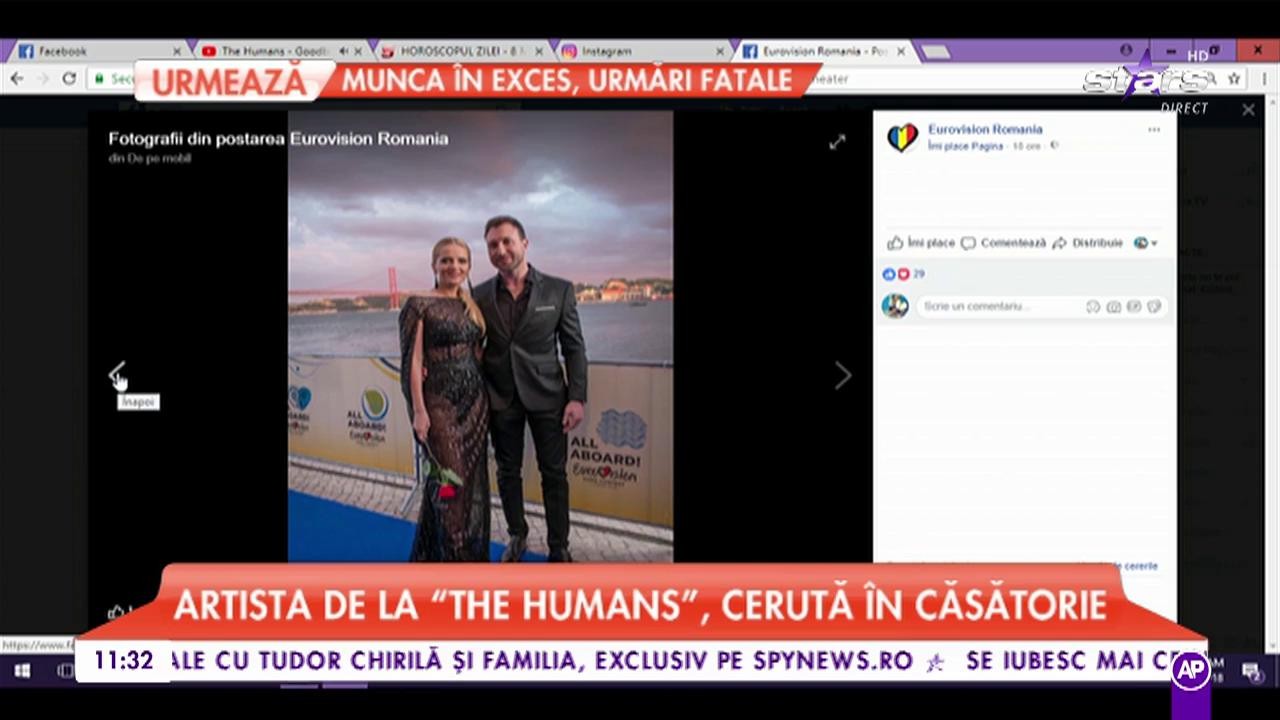 Cristina, artista de la „The Humans”, cerută în căsătorie la ceremonia de deschidere a Eurovisionului