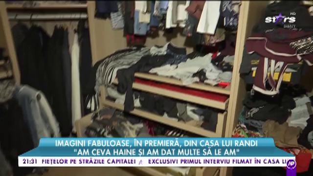 Imagini din intimitatea casei lui Randi: "Dressing-ul este un haos"