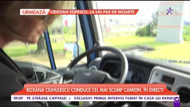 Însărcinată, Roxana Ciuhulescu a condus cel mai scump camion, în direct la Star Matinal!