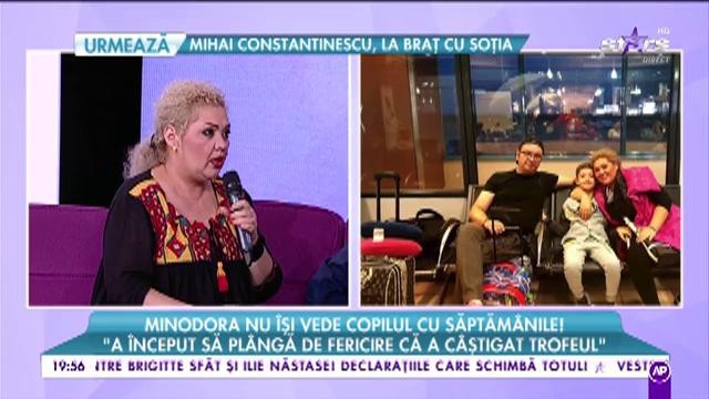 Minodora și soțul, părinți responsabili! Băiatul lor, un copil inteligent: "A început să plângă de fericire că a câștigat trofeul"