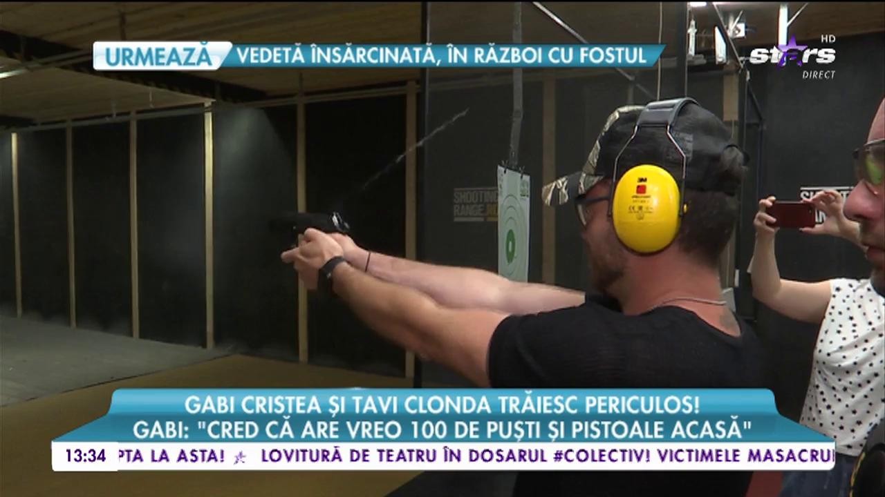 Gabi Cristea şi Tavi Clonda e relaxează &icirc;ntr-un mod inedit: trag cu arma!