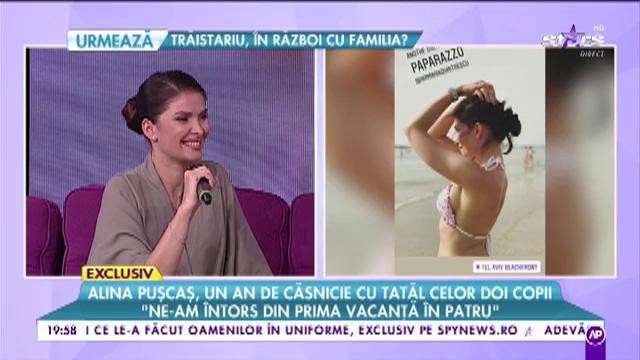 Alina Pușcaș, un an de căsnicie cu tatăl celor doi copii