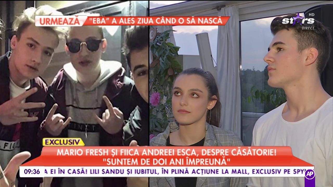 Mario Fresh și fiica Andreei Esca, despre căsătorie: ”Aveam fluturi în stomac când l-am cunoscut”