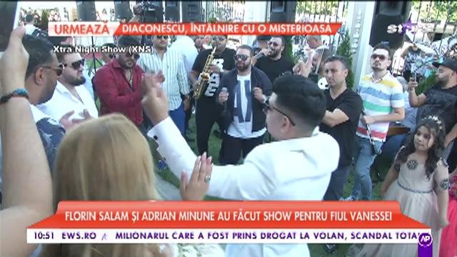 Florin Salam şi Adrian Minune, show la o nuntă unde s-a mâncat crocodili la proţap!