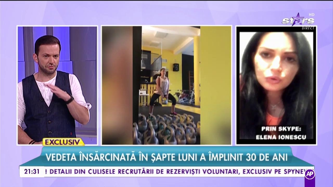 Elena Ionescu, însărcinată în șapte luni, a împlinit 30 de ani.  Cu cine a sărbătorit sexy graviduța