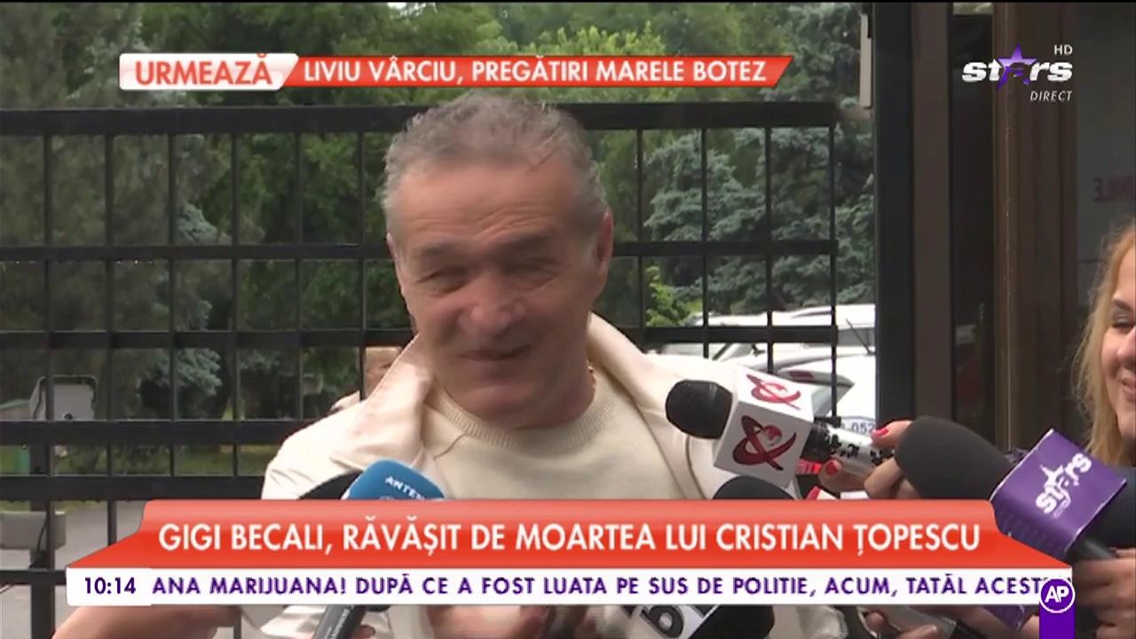 Gigi Becali, răvășit de moartea lui Cristian Țopescu