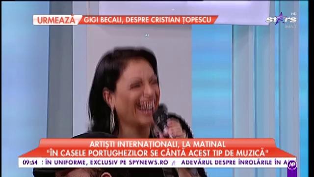 Claudia Madeira, Sandro și Miguel Costa, în platoul Star Matinal. Muzica Fado le-a a dus succesul