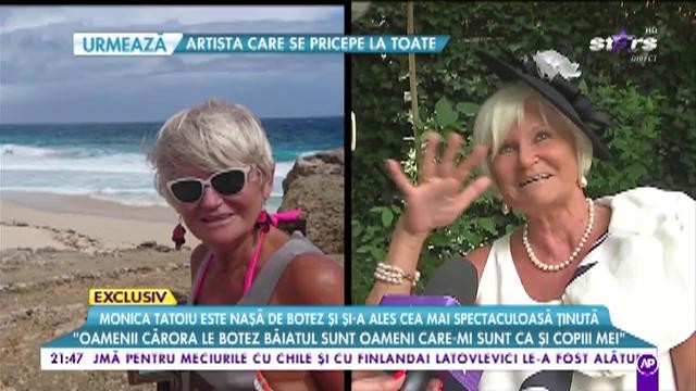 Monica Tatoiu este nașă de botez și și-a ales cea mai spetaculoasă ținută