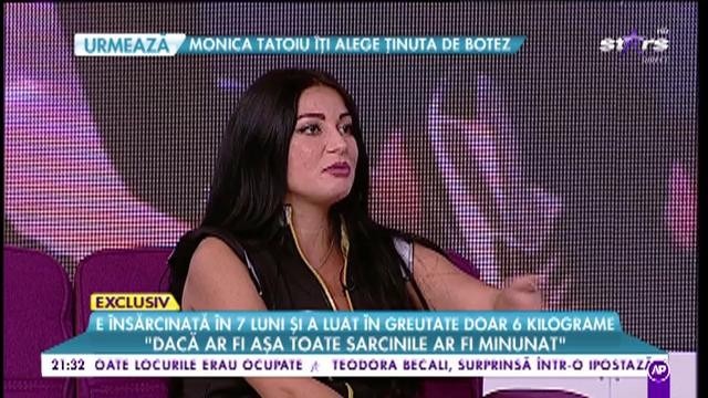 Elena Ionescu e însărcinată în șapte luni și a luat în greutate doar șase kilograme