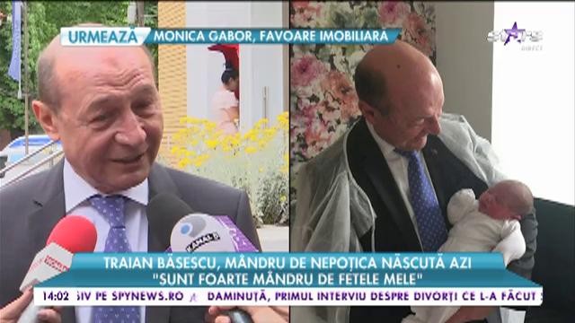 Traian Băsescu, m&acirc;ndru de nepoţica născută azi! Prima fotografie cu micuţa!