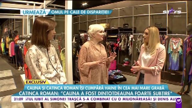 Calina şi Catinca Roman fac shopping în cea mai mare grabă. Calina: ”Cineva mi-a spart contul de Instagram”