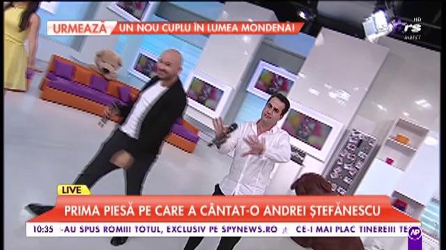 Andrei Ştefănescu a cântat la Star Matinal prima sa piesă