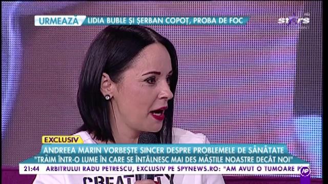 Andreea Marin vorbește, în lacrimi, despre problemele de sănătate: „Vreau să îmi văd fiica mireasă”