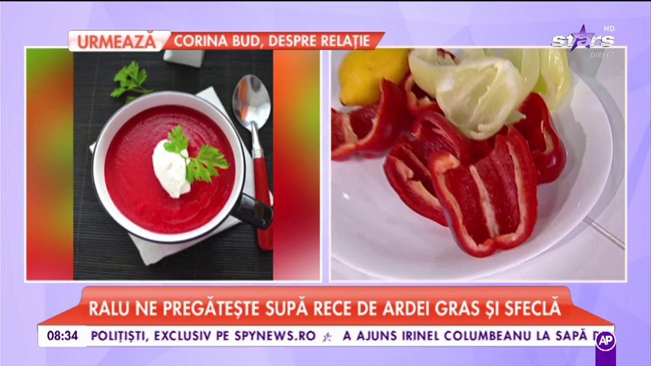 Ralu pregătește supă rece de ardei gras și sfeclă