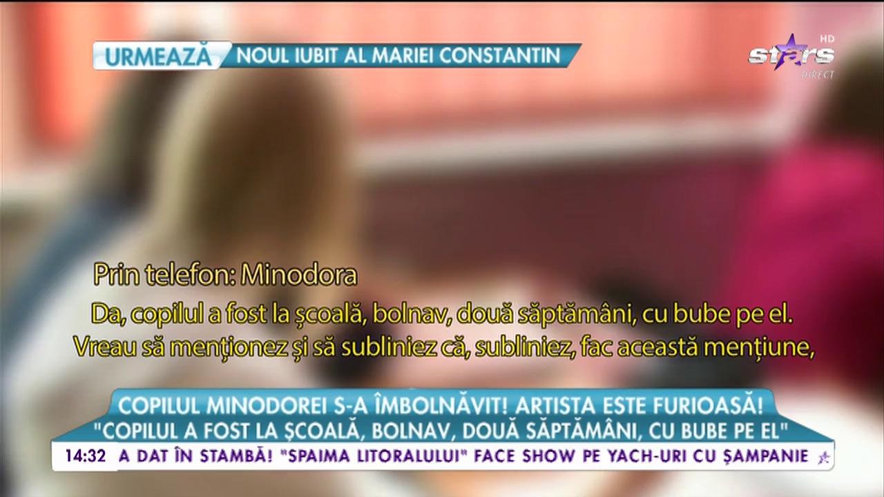Copilul Minodorei s-a &icirc;mbolnăvit de varicelă! Artista face primele declaraţii despre starea băiatului ei