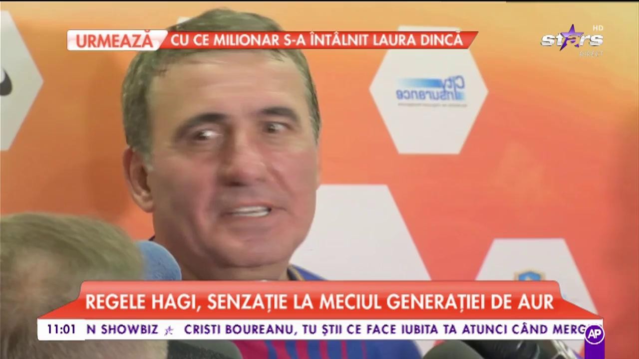 Regele Hagi, senzație la meciul generației de aur