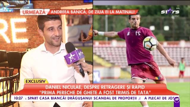 Daniel Niculae, despre retragere și Rapid: ”Primele ghete le-am ținut o săptămână în picioare. Dormeam cu ele”