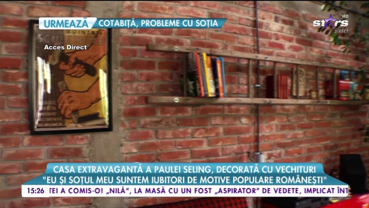 Casa extravagantă a Paulei Seling, decorată cu vechituri: &rdquo;A luat un buștean putrezit și a făcut o lampă din el&rdquo;