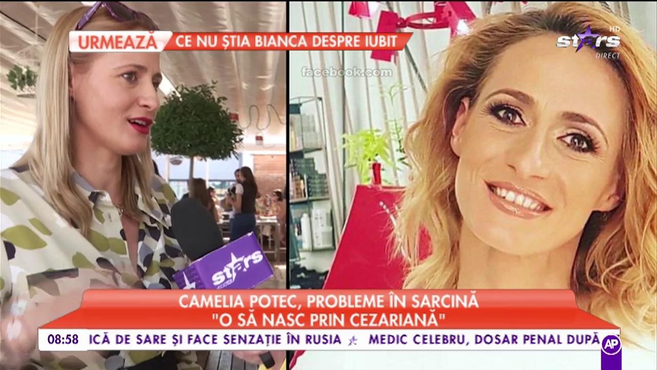 Camelia Potec, despre sarcină: ”A început să miște. Probabil voi naște prin cezariană”