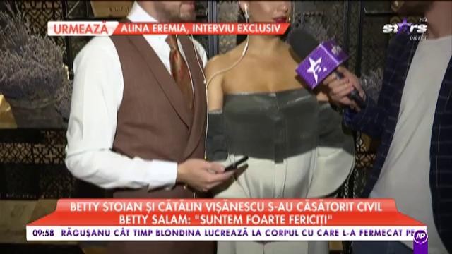 Imagini de la nunta lui Betty și a lui Cătălin Vișănescu. Fiica lui Florin Salam a schimbat două rochii