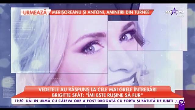 Vedetele au răspuns la cele mai grele întrebări: ”Paula Chirilă: ”Nu mă pot despărți niciodată de Carla și de telefon”