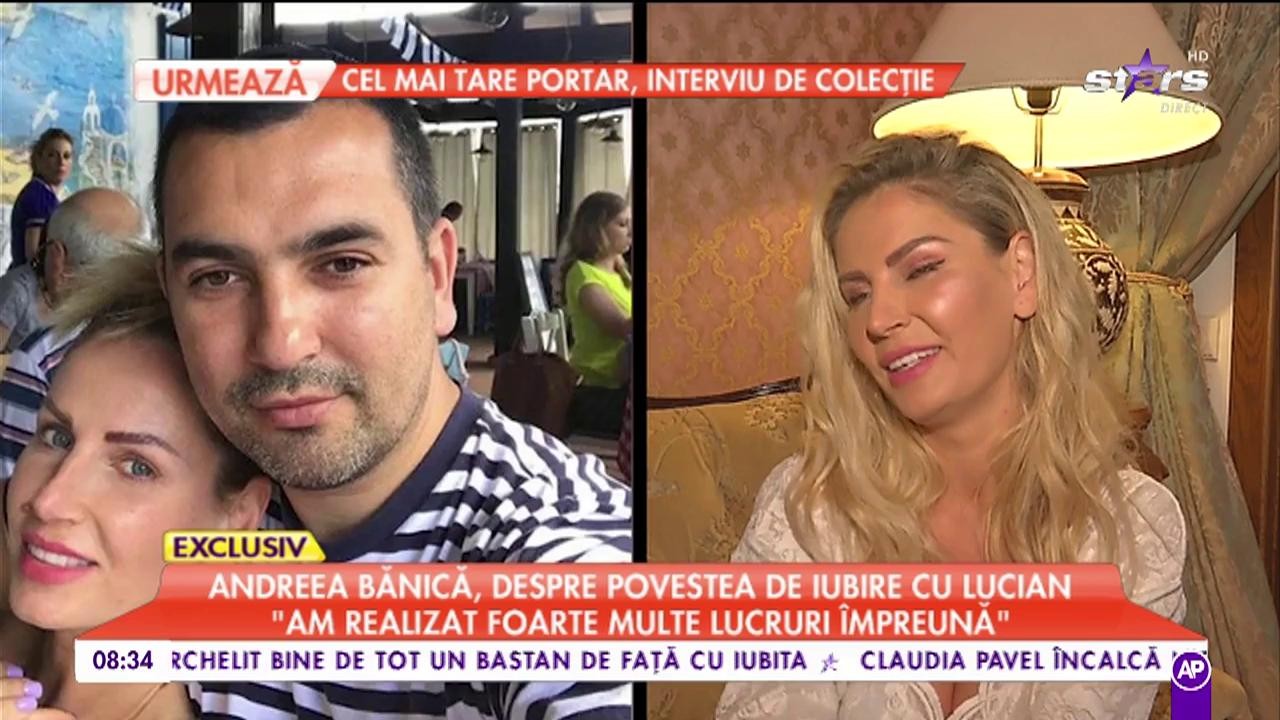 Andreea Bănica, despre povestea ei de iubire: ”Plec singură în vacanță. Este surpriza lui Lucian pentru mine”