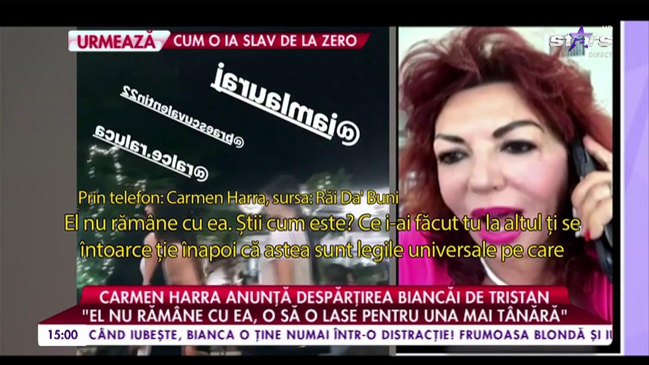 Carmen Harra anunță despărțirea Biancăi de Tristan: &rdquo;Ei nu sunt suflete pereche&rdquo;