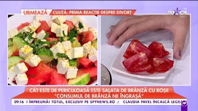 Cât de periculoasă este salata de brânză cu roșii: „Consumul de brânză ne îngrașă”