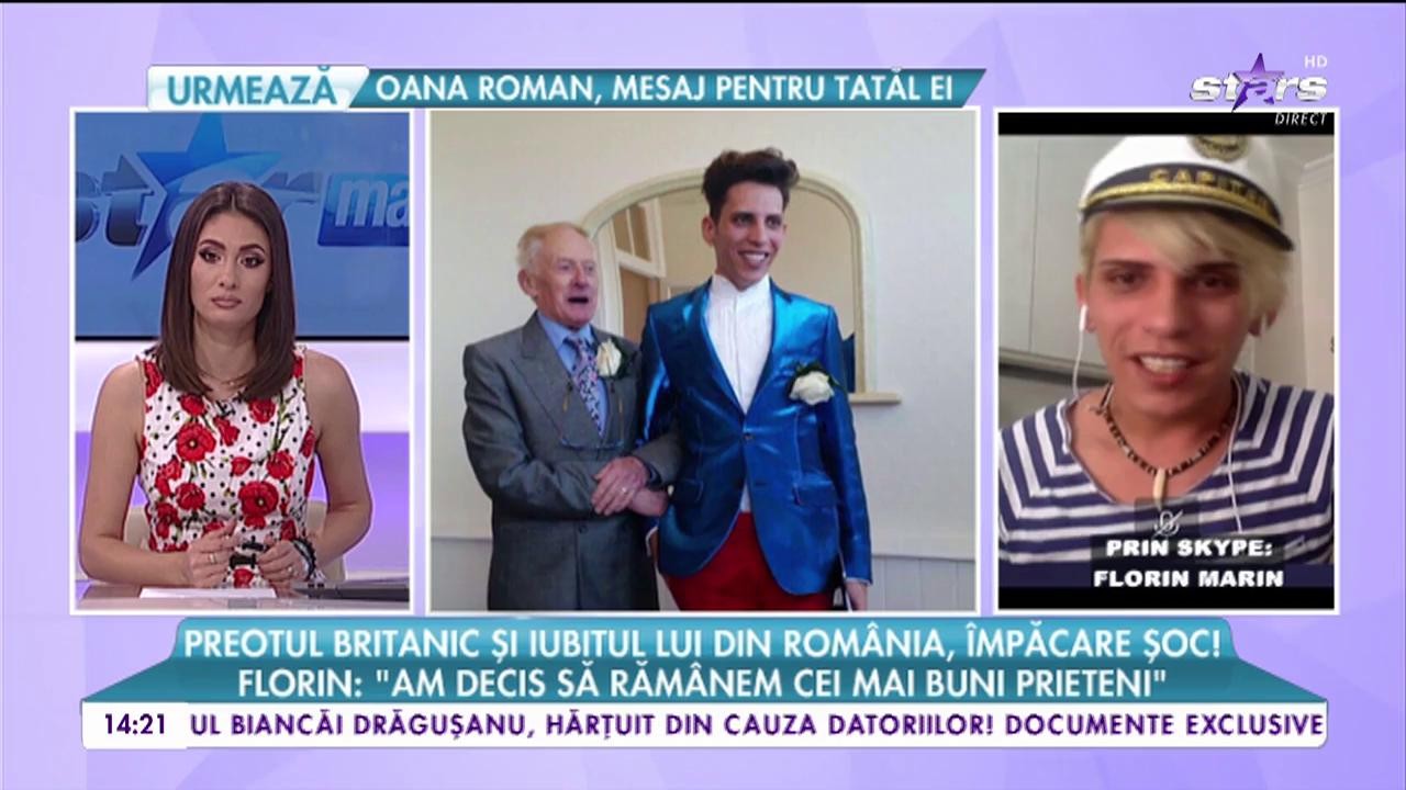 Florin Marin şi soţul lui, preotul britanic &icirc;n v&acirc;rstă de 79 de ani, din nou &icirc;mpreună