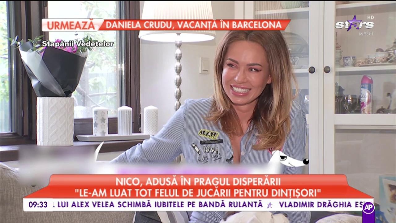Nico, adusă &icirc;n pragul disperării din cauza cățeilor: "Bubu i-a furat friptura soțului meu"