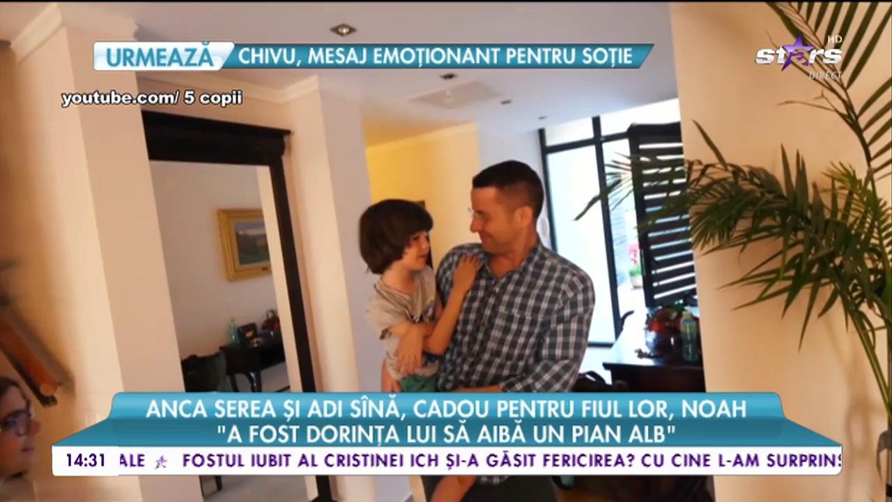 Adrian S&icirc;nă şi Anca Serea, cadou inedit pentru fiul lor, Noah