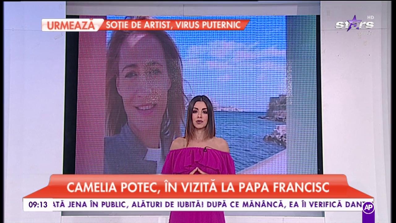 Camelia Potec, &icirc;n vizită la Papa Francisc