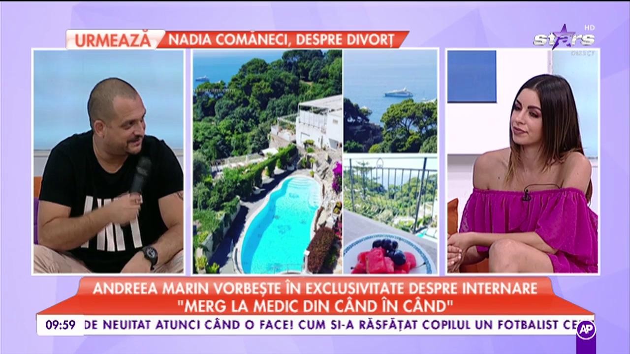 Andreea Marin vorbește &icirc;n exclusivitate despre internarea &icirc;n spital