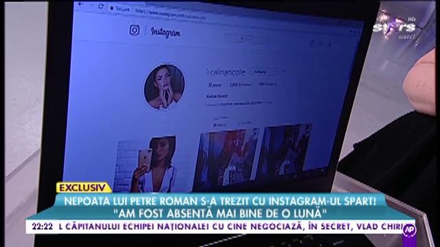 Nepoata lui Petre Roman s-a trezit cu Instagram-ul spart! „Este tristuț, dar nu ne descurajăm”