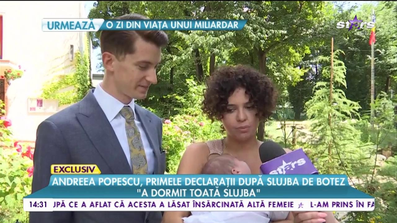 Andreea Popescu, fosta dansatoare a Deliei și-a botezat băiețelul astăzi