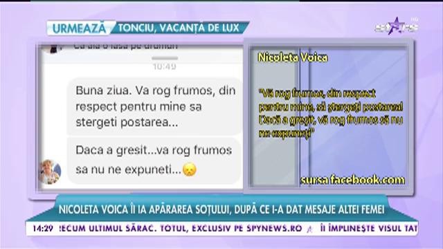 Soțul Nicoletei Voica &icirc;i face avansuri unei alte femei