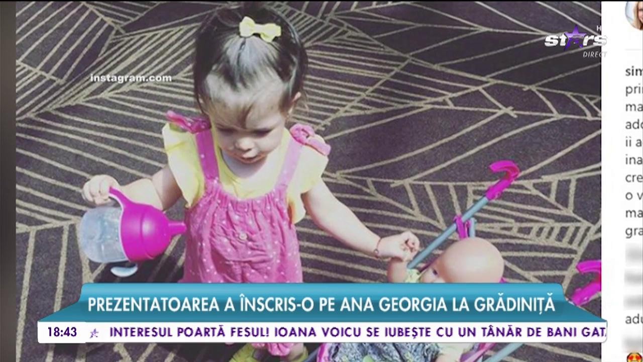 Emoții mari pentru Simona Gherghe! Prezentatoarea a &icirc;nscris-o pe Ana Georgia la grădiniță