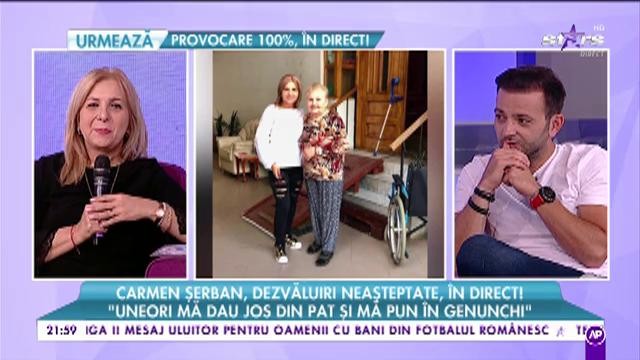 Carmen Șerban, dezvăluiri neașteptate: "Uneori mă dau jos din pat și mă pun în genunchi"