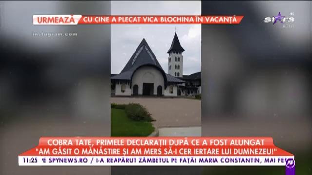 Cobra Tate, primele declarații după ce a fost alungat din mănăstire: "Un călugăr mi-a spus că mașina mea este prea zgomotoasă și să plec"